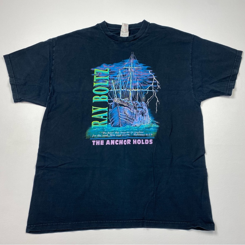 VTG 90’s 00’s Ray Boltz ‘The Anchor Holds’ Short Sleeve T-Shirt Size 2XL
